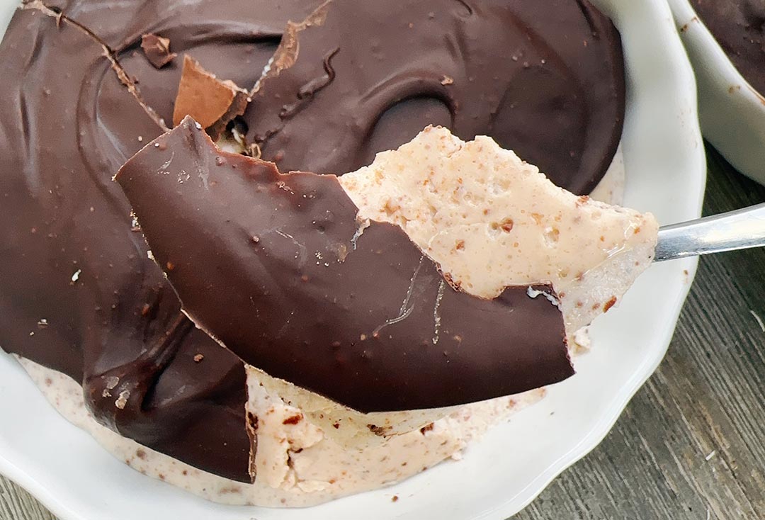 A protein no bake cheesecake